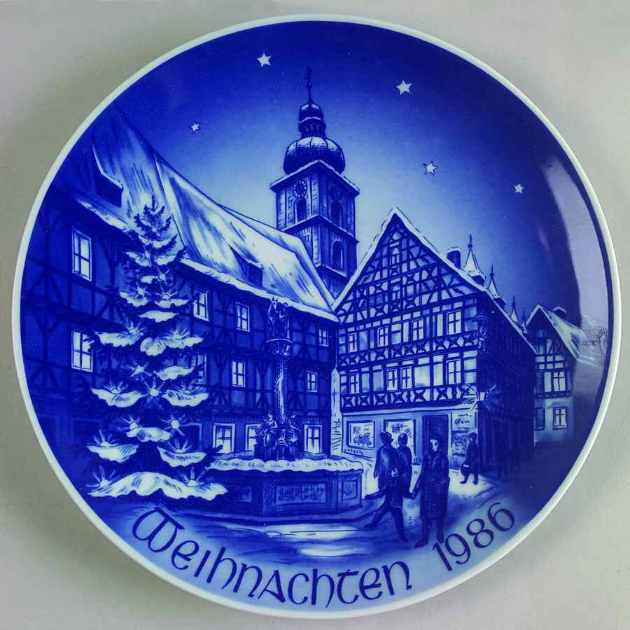 Christmas Plate Christmas In Forchheim - Boxed by Bareuther & Co-1