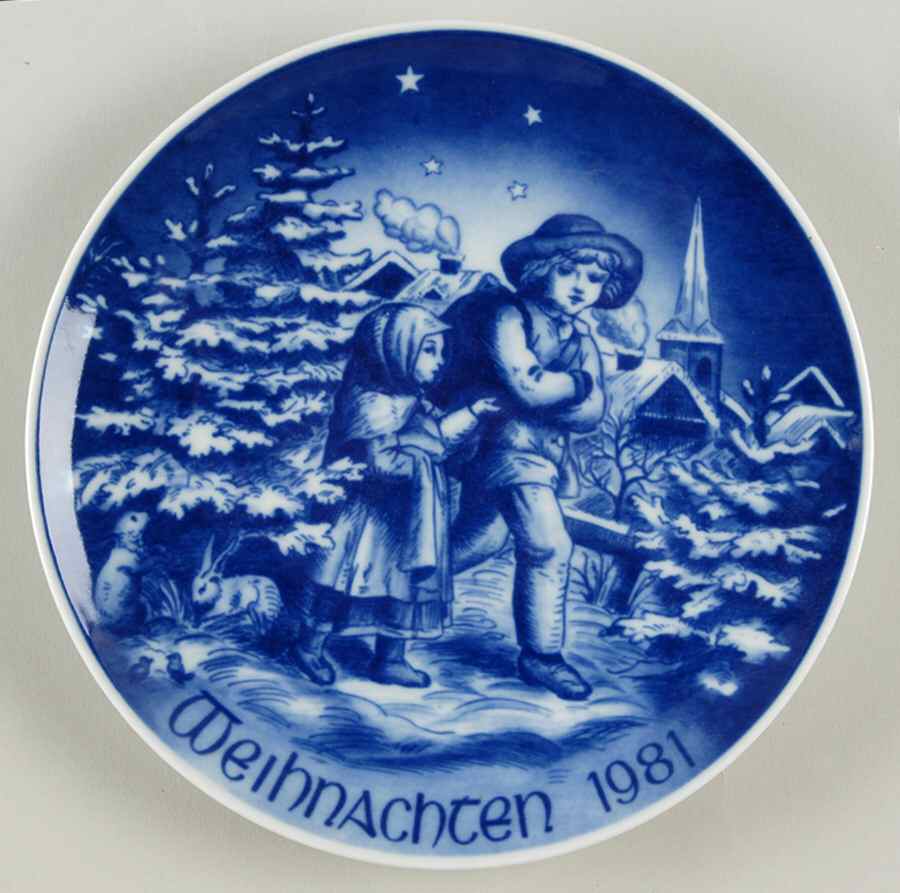 Christmas Plate Walk In The Forest - No Box by Bareuther & Co-1