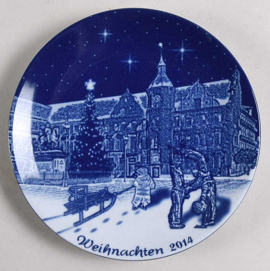 German Christmas Plates 2014 Christmas Plate - German - With Box 45a by Berlin Design-1