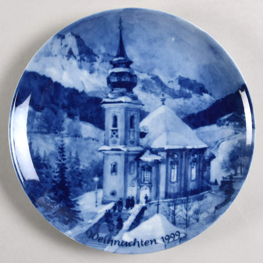 German Christmas Plates Christmas Eve In Maria Gern - No Box by Berlin Design-1