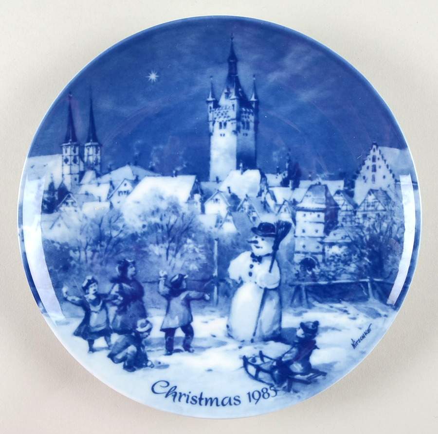 German Christmas Plates Christmas In Bad Wimpfen - With Box by Berlin Design-1