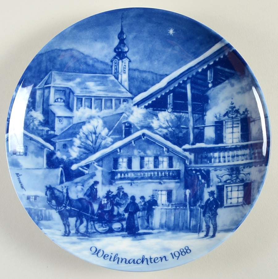 German Christmas Plates Christmas In Ruhpolding-German - Boxed by Berlin Design-1