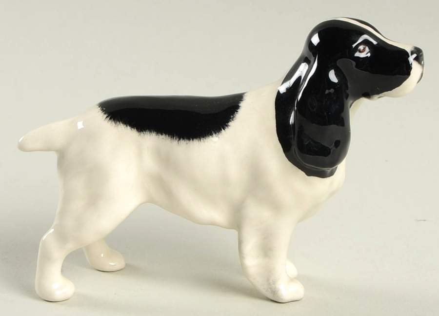 Beswick Figurine Cocker Spaniel-Black And White - No Box by Beswick-1