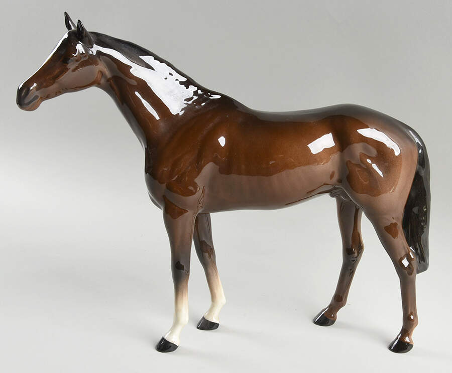 Beswick Figurine Large Racehorse-Brown - No Box by Beswick-1