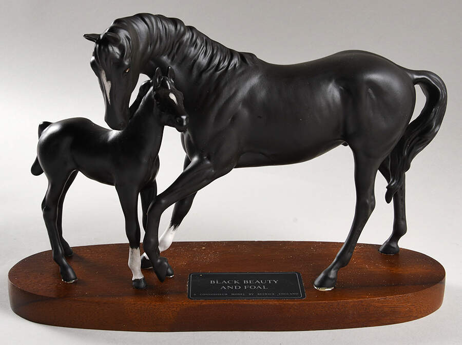Beswick Figurine Black Beauty And Foal - No Box by Beswick-1