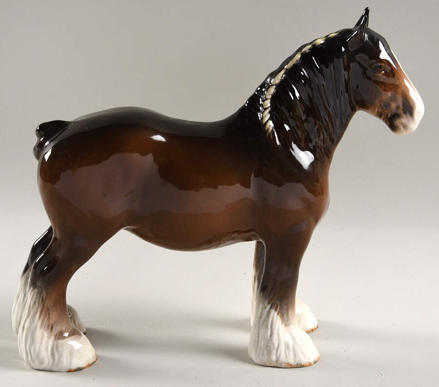 Beswick Figurine Shire Mare Brown - No Box by Beswick-1