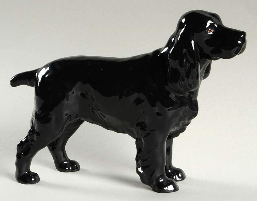 Beswick Figurine Cocker Spaniel-Horseshoe Primula-Black - No Box by Beswick-1