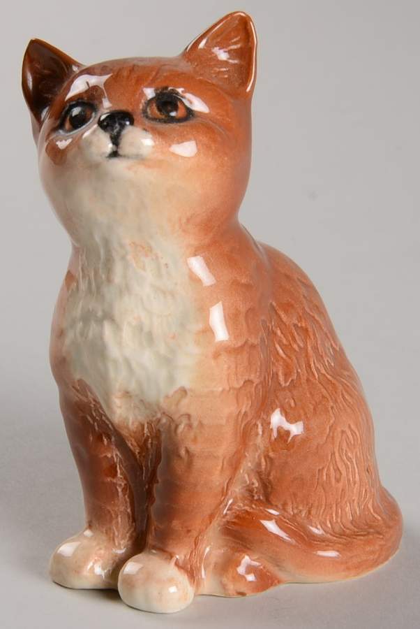 Beswick Figurine Persian Kitten-Looking Up Ginger - No Box by Beswick-1