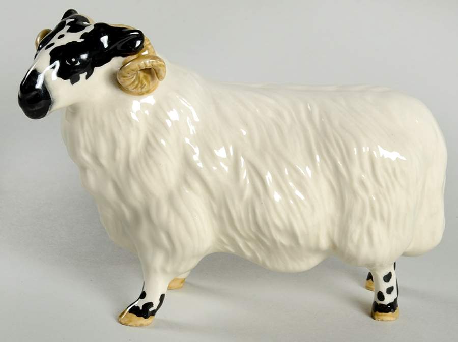 Beswick Figurine Black-Faced Ram - No Box by Beswick-1