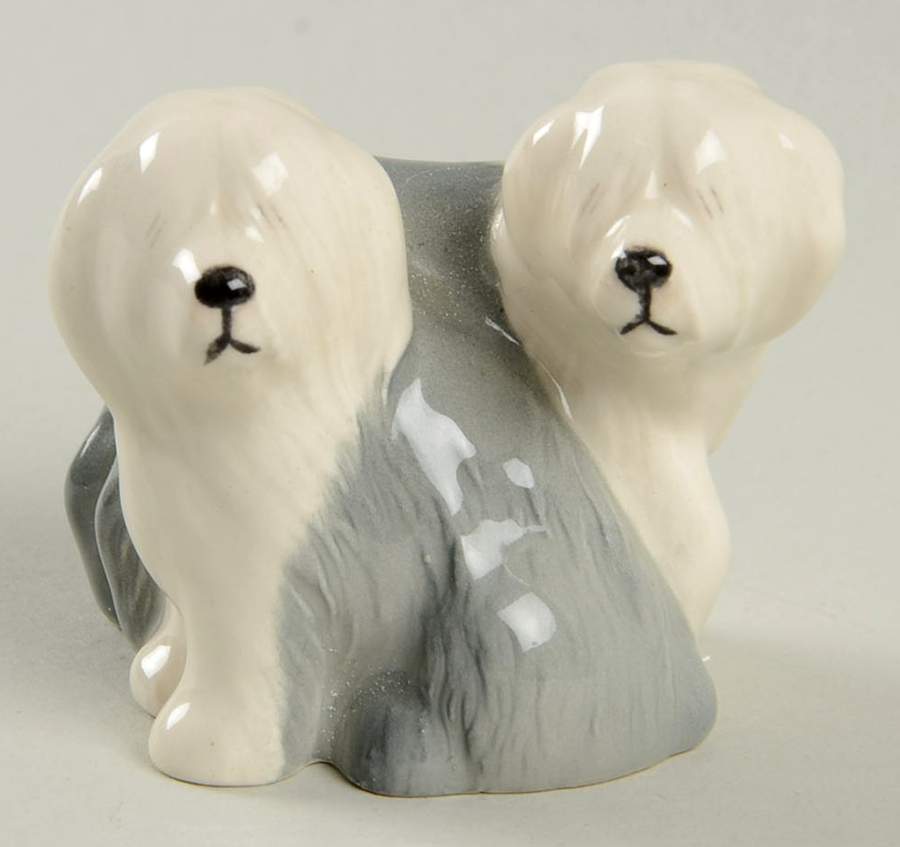 Beswick Figurine Old English Sheep Dogs-Seated - Boxed by Beswick-1