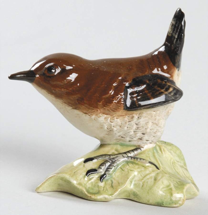 Beswick Figurine Wren-On Green Leaf - Boxed by Beswick-1