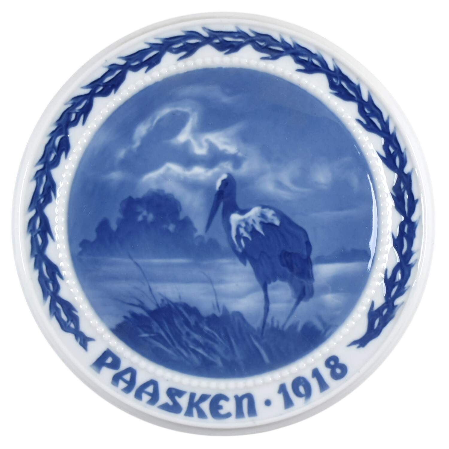 Easter Plates 1918-Stork - Boxed by Bing & Grondahl-1