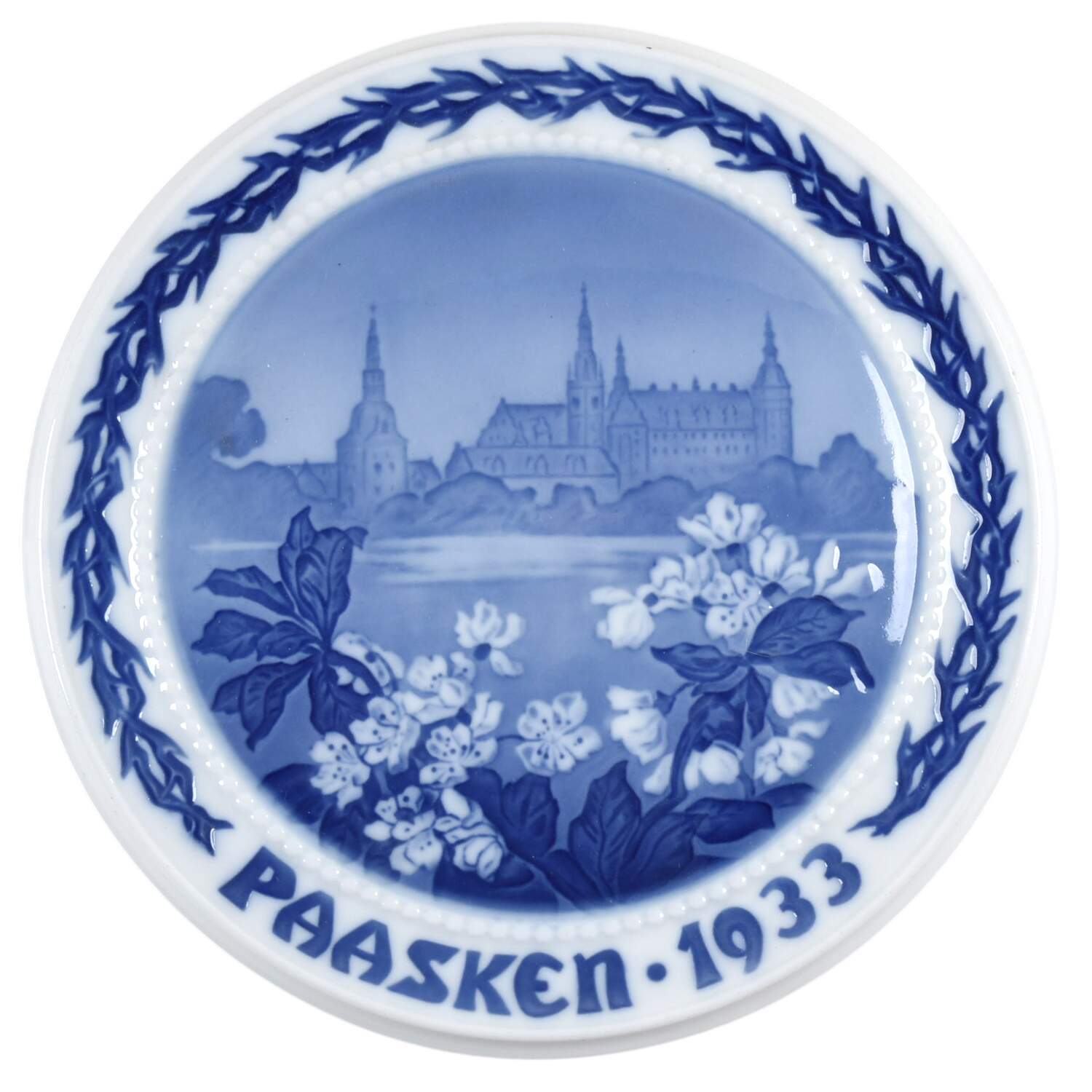 Easter Plates 1933-Chruch At Frederiksberg Castle - No Box by Bing & Grondahl-1