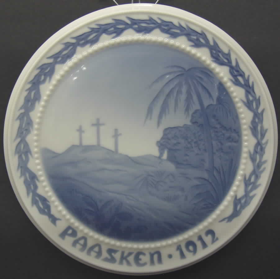 Easter Plates 1912-Golgatha - Boxed by Bing & Grondahl-1