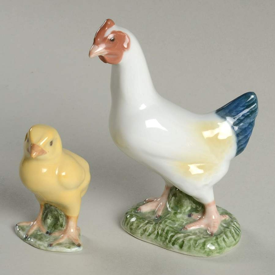 Mother's Day Figurine Hen & Chick Set-2 Pieces - Boxed by Bing & Grondahl-1