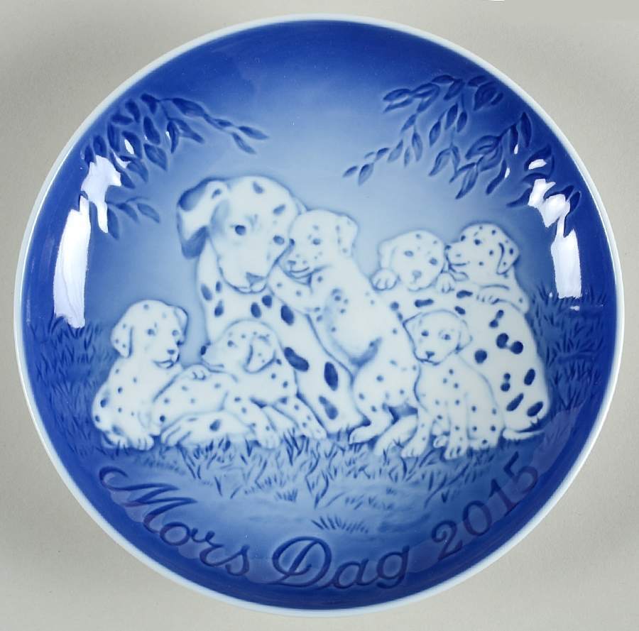 Mother's Day Plate Dalmatian & Puppies - Boxed by Bing & Grondahl-1