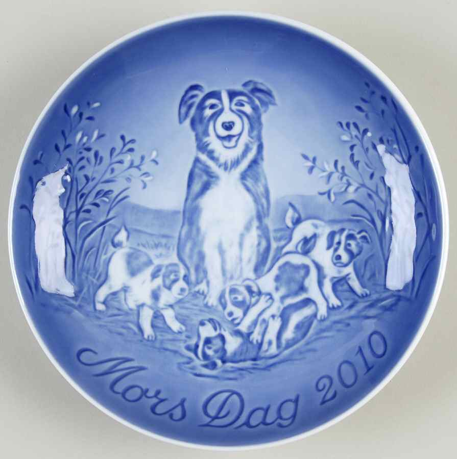 Mother's Day Plate Border Collie With Puppies - No Box 42 by Bing & Grondahl-1