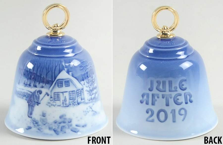 Christmas Bell-Bing & Grondahl Chopping Firewood - Boxed by Bing & Grondahl-1