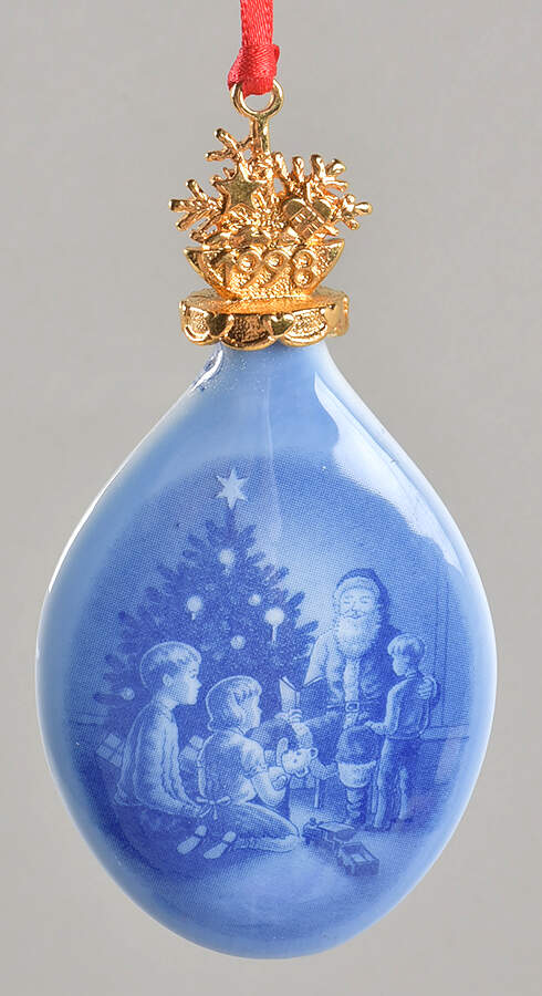 Christmas Drop Ornament Santa The Storyteller - Boxed by Bing & Grondahl-1