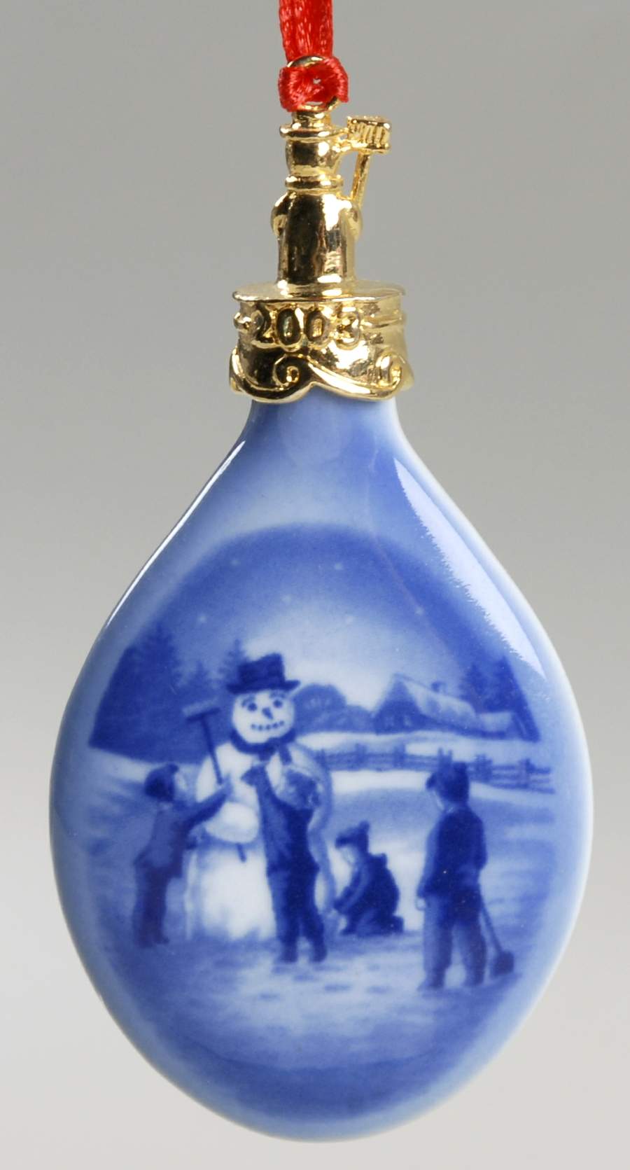 Christmas Drop Ornament Frosty The Snowman - Boxed by Bing & Grondahl-1