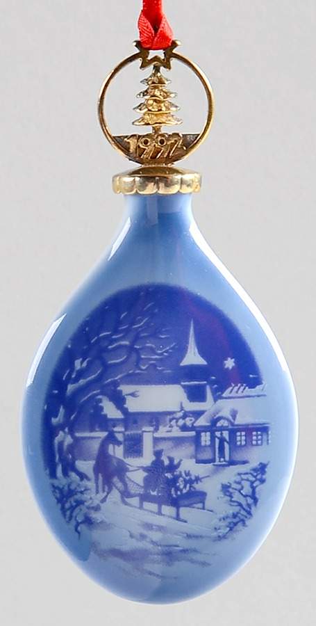 Christmas Drop Ornament Christmas At The Rectory - Boxed by Bing & Grondahl-1