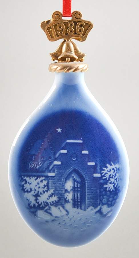 Christmas Drop Ornament Silent Night Holy Night - No Box by Bing & Grondahl-1