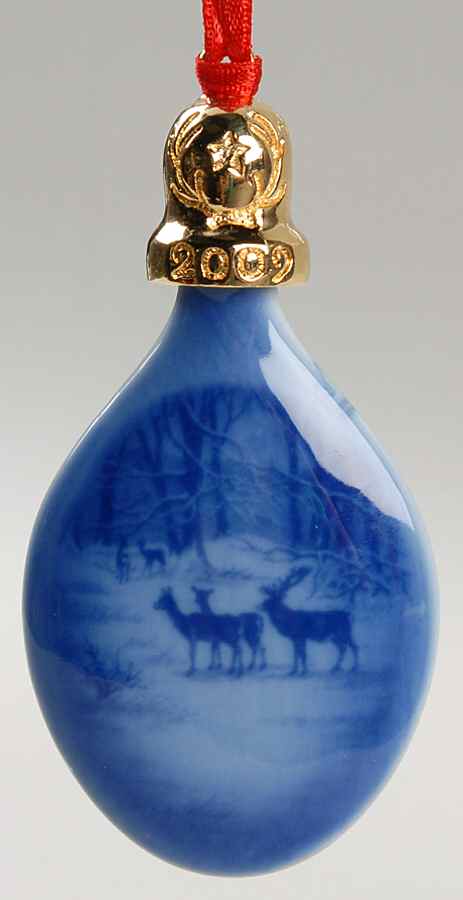 Christmas Drop Ornament Christmas In The Woods - Boxed by Bing & Grondahl-1