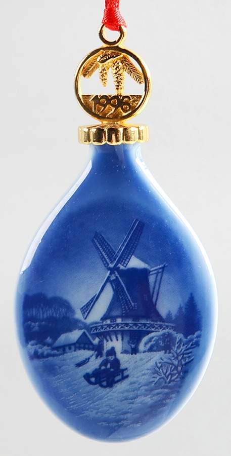 Christmas Drop Ornament Winter At The Old Mill - No Box by Bing & Grondahl-1