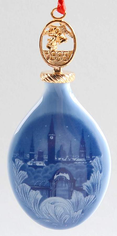 Christmas Drop Ornament Tower Of Copenhagen - Boxed by Bing & Grondahl-1