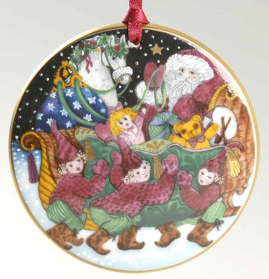 Santa Claus Santa In The Sleigh - Boxed by Bing & Grondahl-1