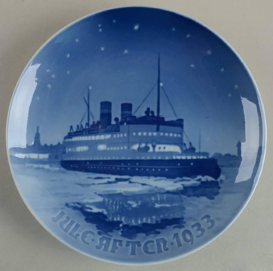 Annual Christmas Plate The Korsor-Nyborg Ferry - No Box by Bing & Grondahl-1