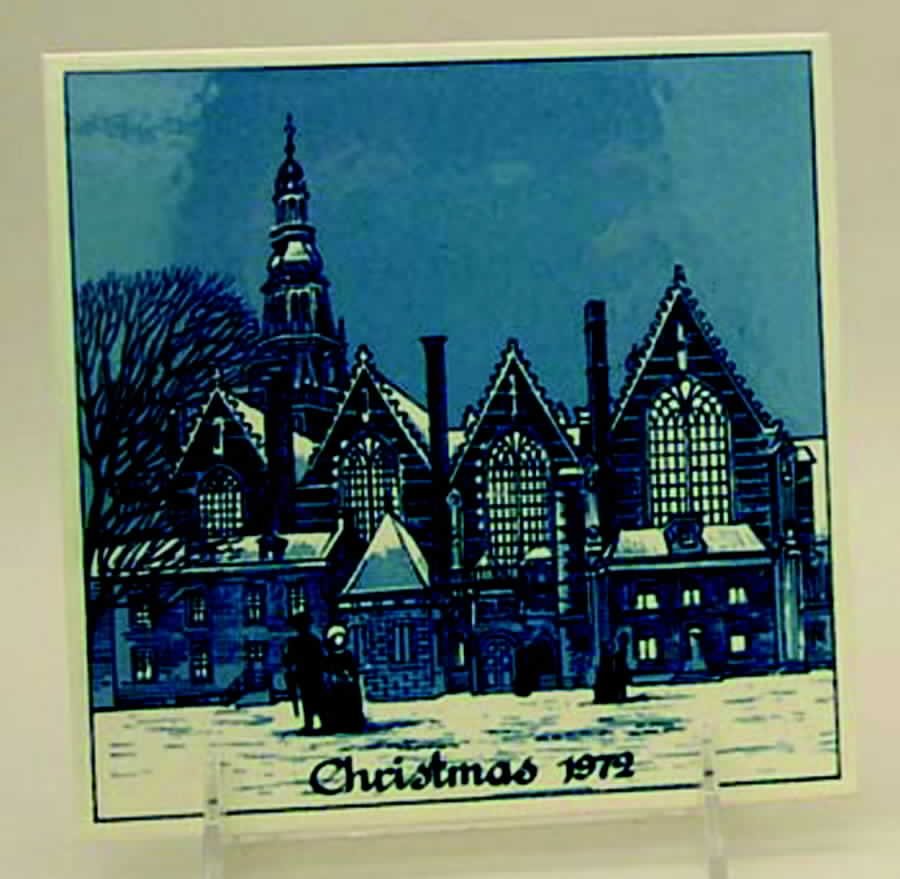 Blue Delft Christmas Tile Church At Bierkade - Boxed by Blue Delft-1