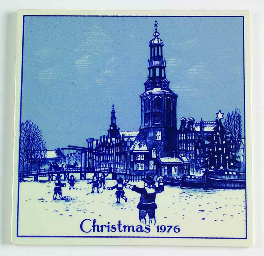 Blue Delft Christmas Tile Montebaanstower - Boxed by Blue Delft-1
