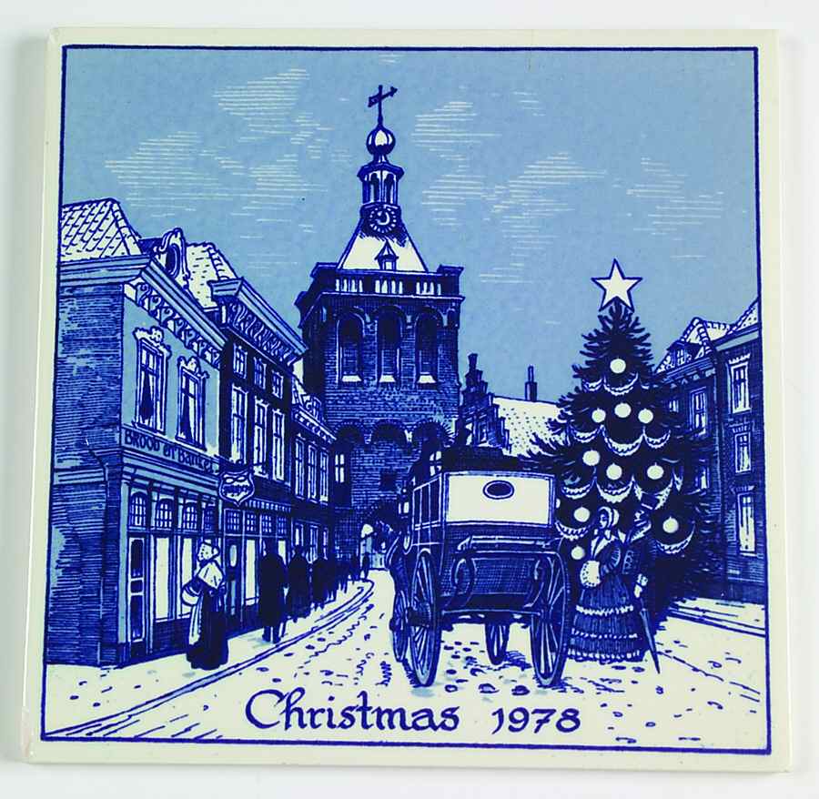 Blue Delft Christmas Tile Binnenpoort Gate - Boxed by Blue Delft-1