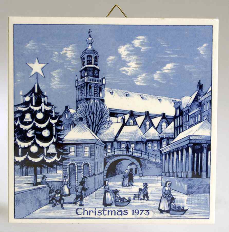 Blue Delft Christmas Tile St Jan's Church - Boxed by Blue Delft-1