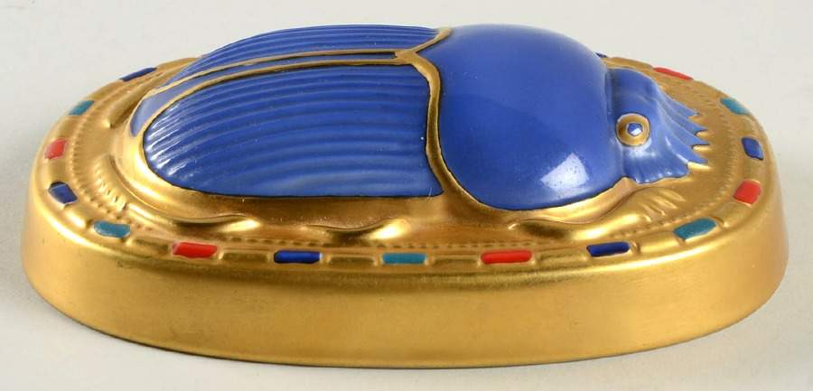 Tutankhamun Scarab Paperweight - No Box by Boehm-1
