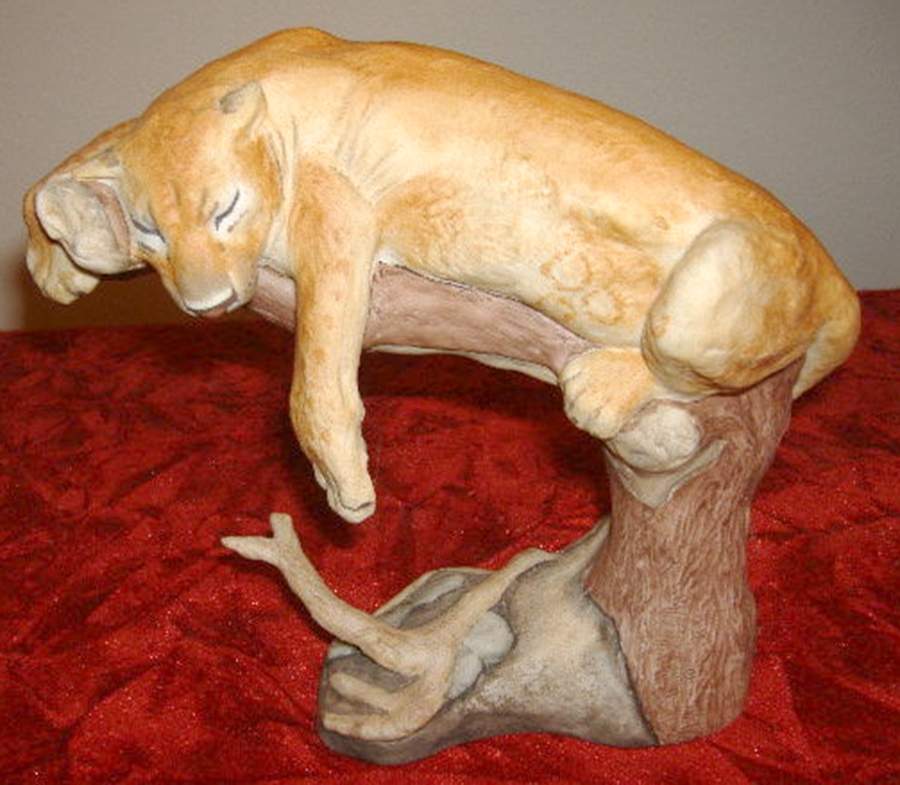 Boehm Animals Lioness In Tree - No Box by Boehm-1