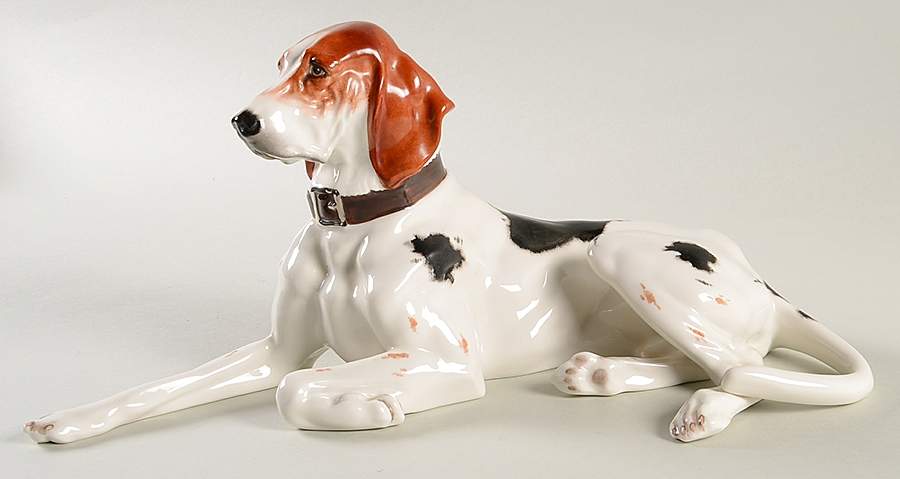 Boehm Animals Reclining Foxhound - No Box by Boehm-1