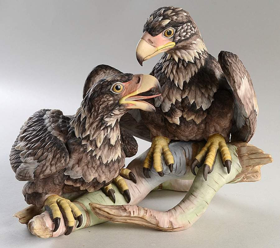 Boehm Birds Young & Spirited Bald Eagles - No Box by Boehm-1