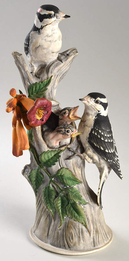 Boehm Birds Downy Woodpeckers - No Box by Boehm-1