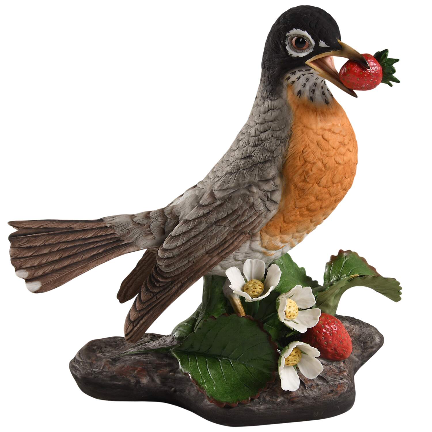 Boehm Birds Robin With Strawberries - No Box by Boehm-1