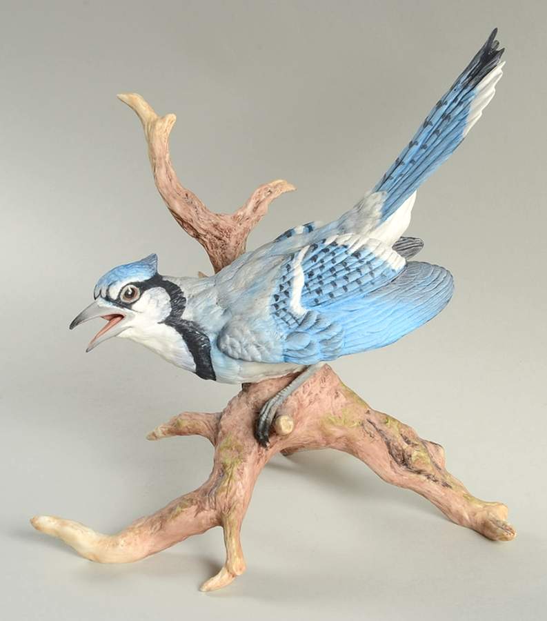 Boehm Birds Blue Jay On Branch - No Box by Boehm-1