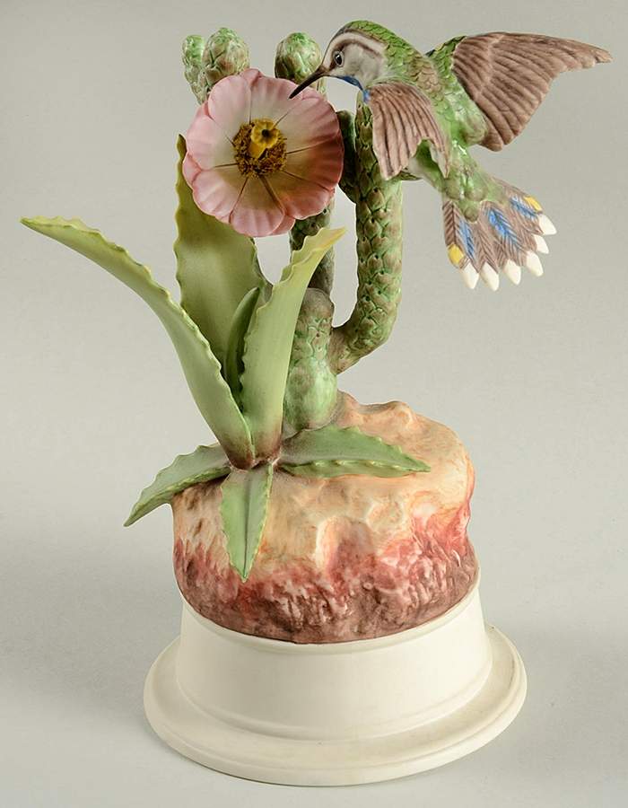 Boehm Birds Hummingbird On Cactus - No Box by Boehm-1