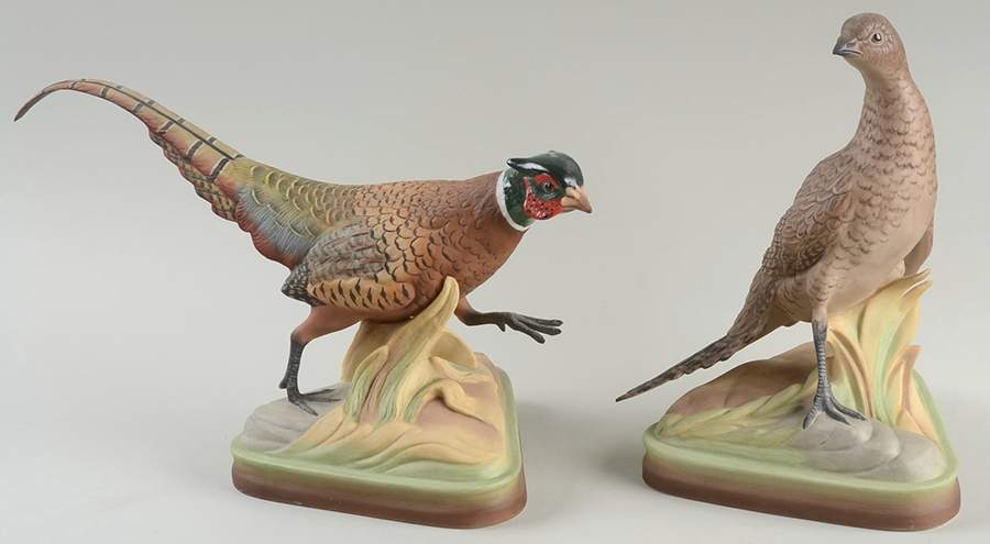 Boehm Birds Ring-Necked Pheasant-Pair - No Box by Boehm-1