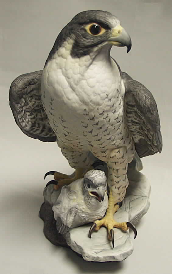 Boehm Birds Peregrine Falcon With Young - No Box by Boehm-1