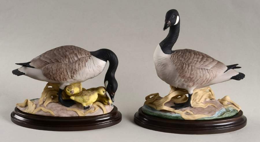 Boehm Birds Canada Geese-Pair With Base - No Box by Boehm-1