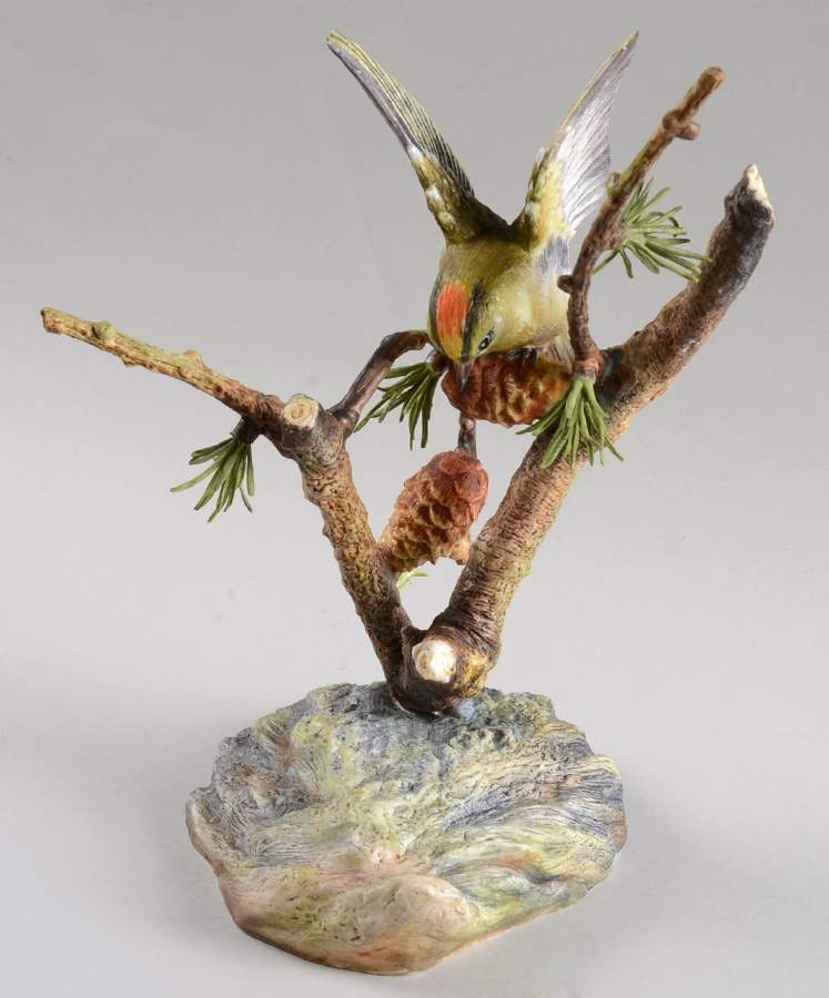 Boehm Birds Goldcrest On Larch - No Box by Boehm-1
