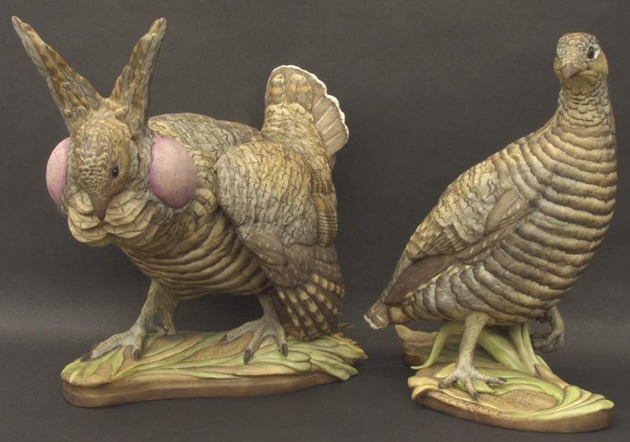 Boehm Birds Lesser Prairie Chickens-Pair - No Box by Boehm-1