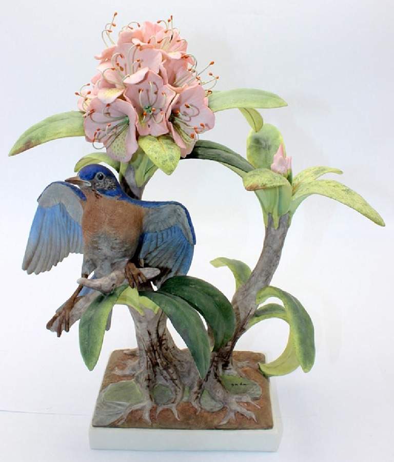 Boehm Birds Eastern Bluebirds-Male - With Box 50a by Boehm-1