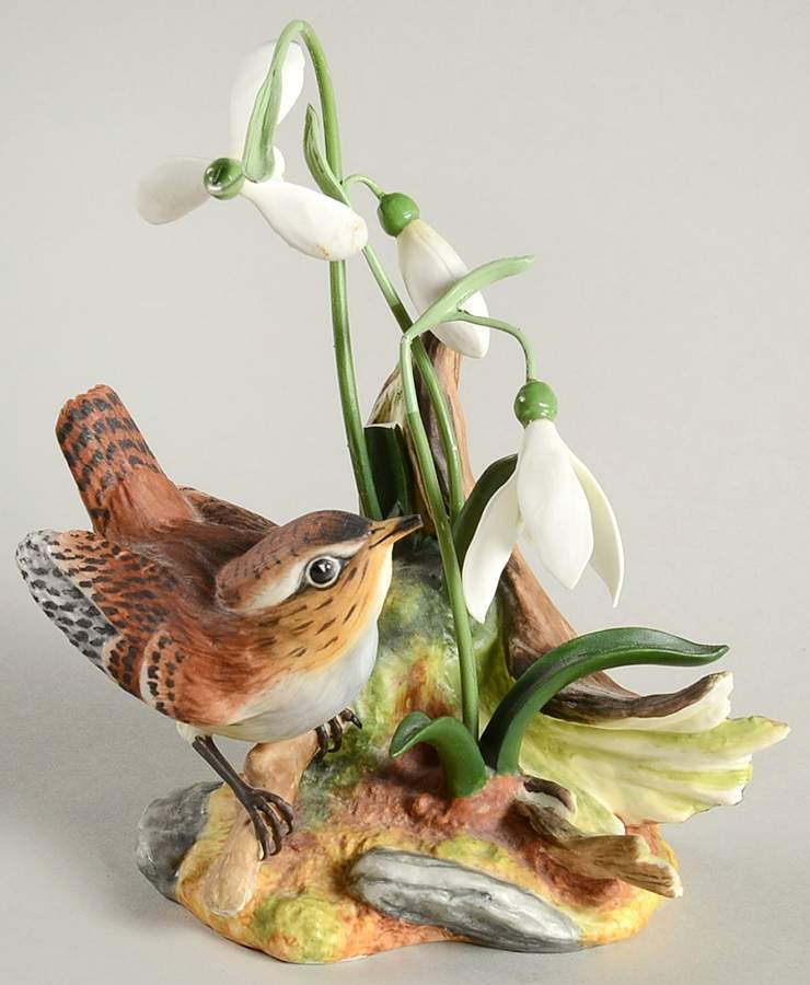 Boehm Birds Wren With Snowdrops - Nb1109, No Box by Boehm-1